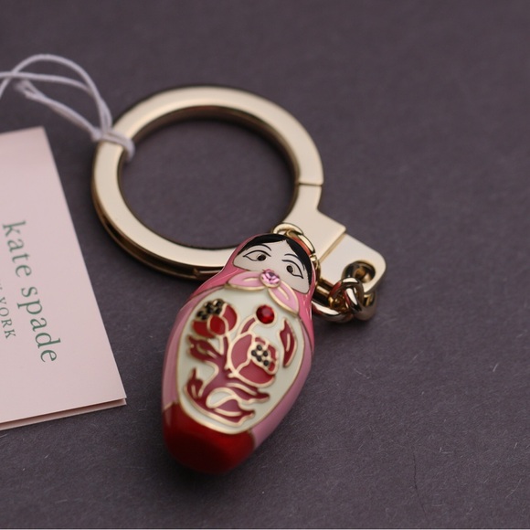 Kate Spade Russian Nesting Doll Key Ring - Picture 2 of 6